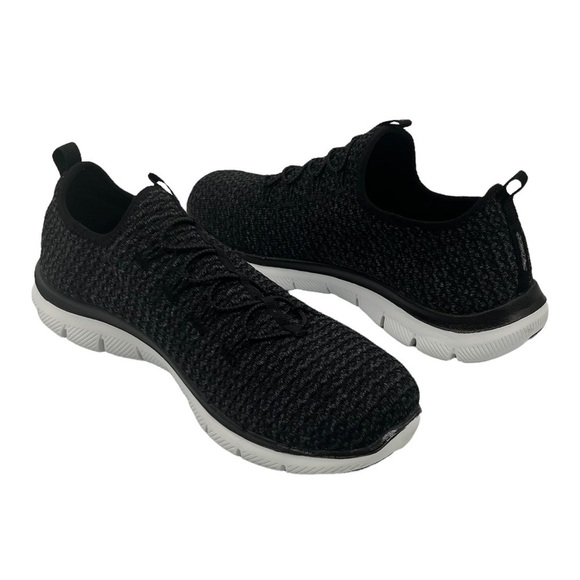 Skechers Black Flex Appeal 2.0 Passports Slip-On Sneakers Size 9 Women's - Picture 1 of 9